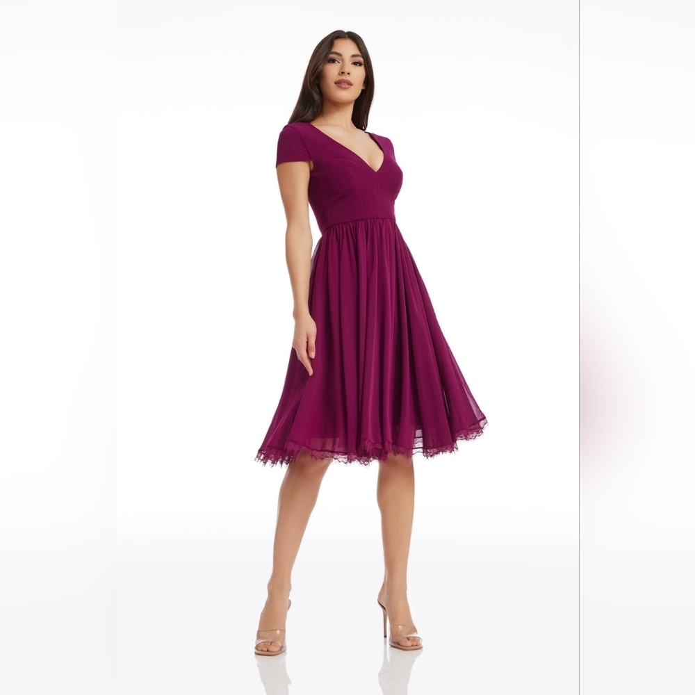 Dress the Population Corey Burgundy Dress